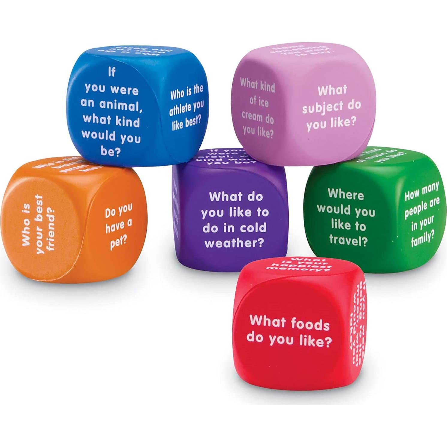 Cubos de Conversación Learning Resources - 6 Piezas para Niños 6+