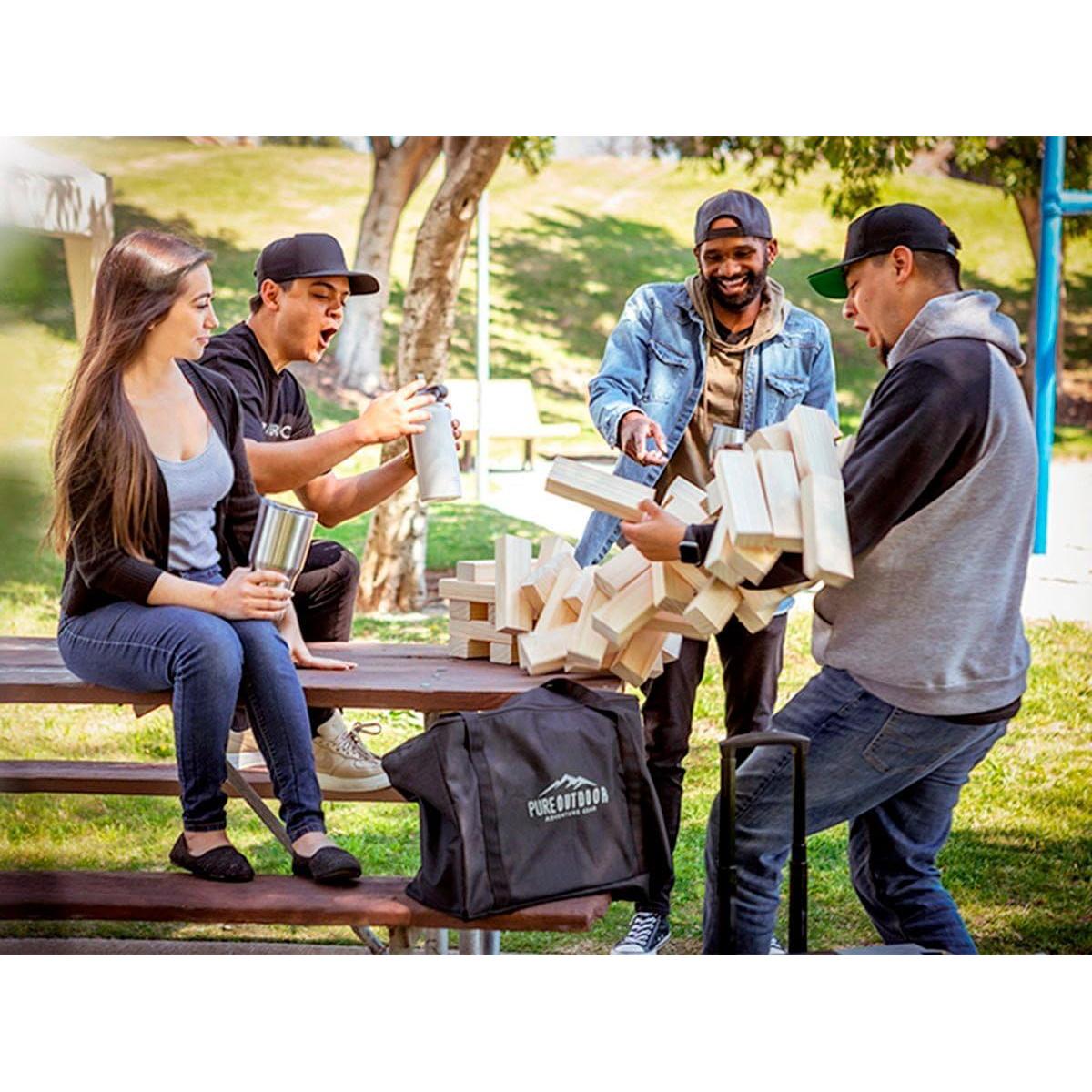 Torre de Caída Gigante Monoprice 56 Piezas Madera 0.61m a 1.52m