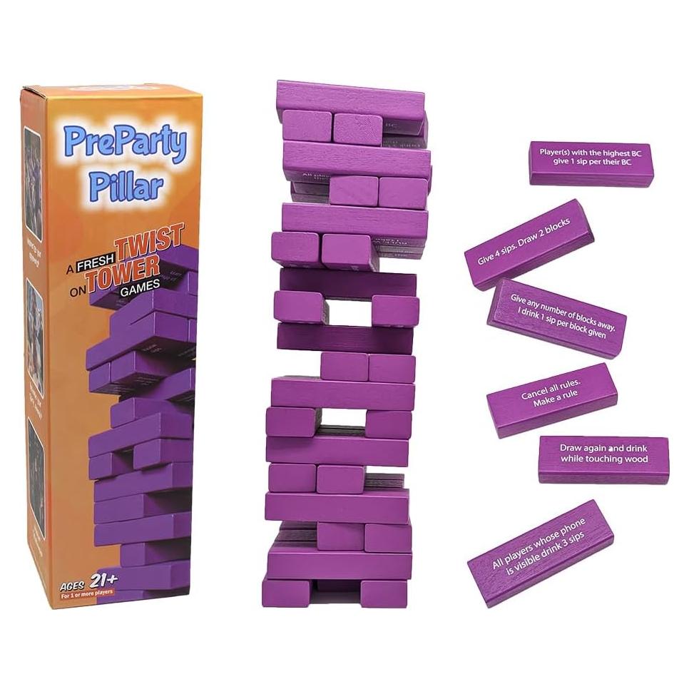 Juego de Beber PreParty Pillar para Adultos - 54 Bloques