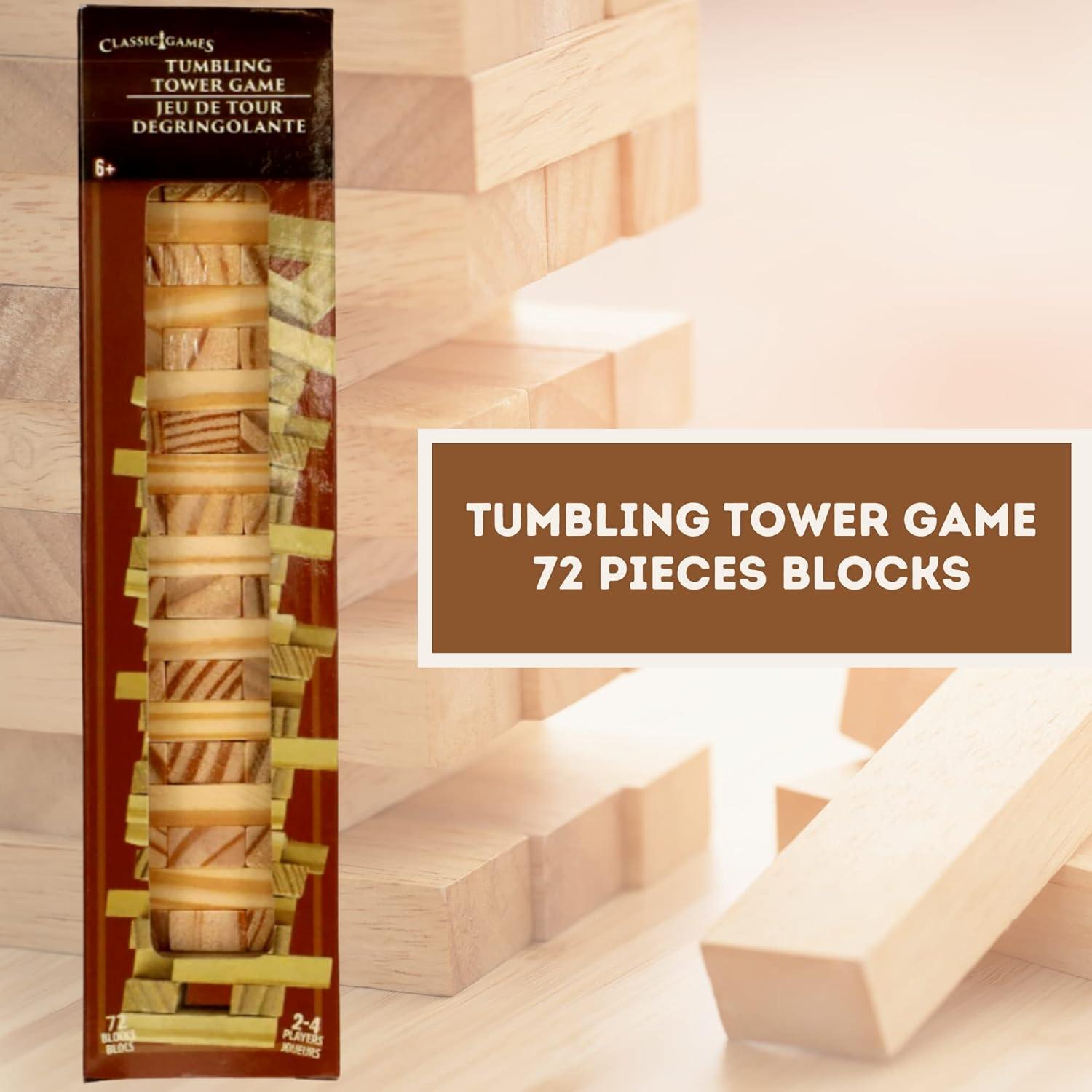 Juego de Torre Tumbling KS 72 Piezas de Madera para Apilamiento