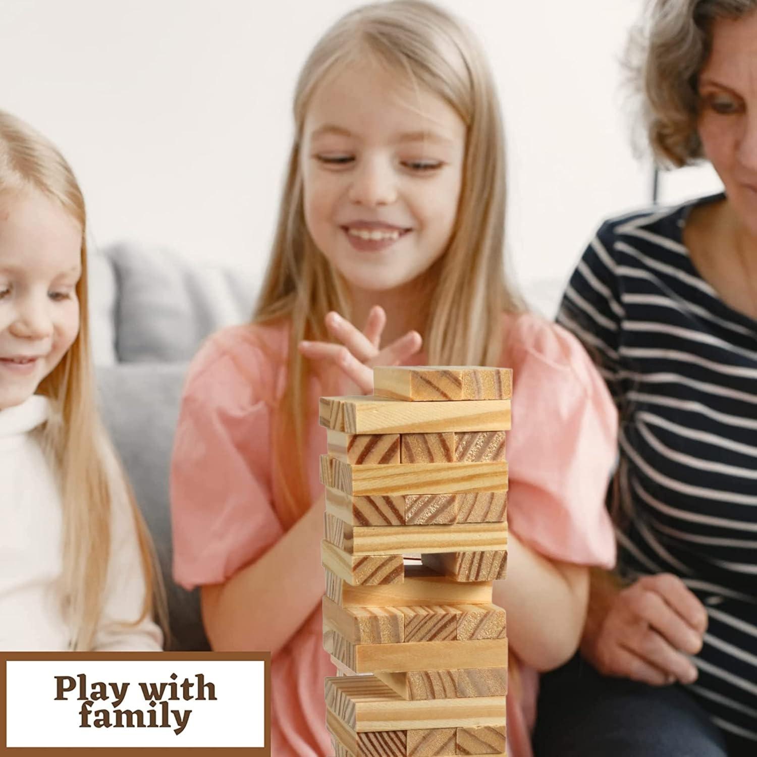 Juego de Torre Tumbling KS 72 Piezas de Madera para Apilamiento