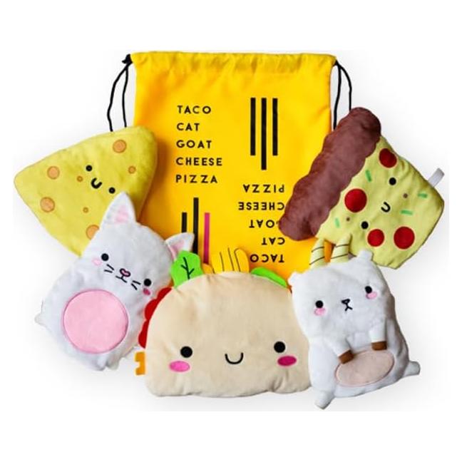 Mitones de Peluche Taco Gato Cabra Queso Pizza - 5 Piezas