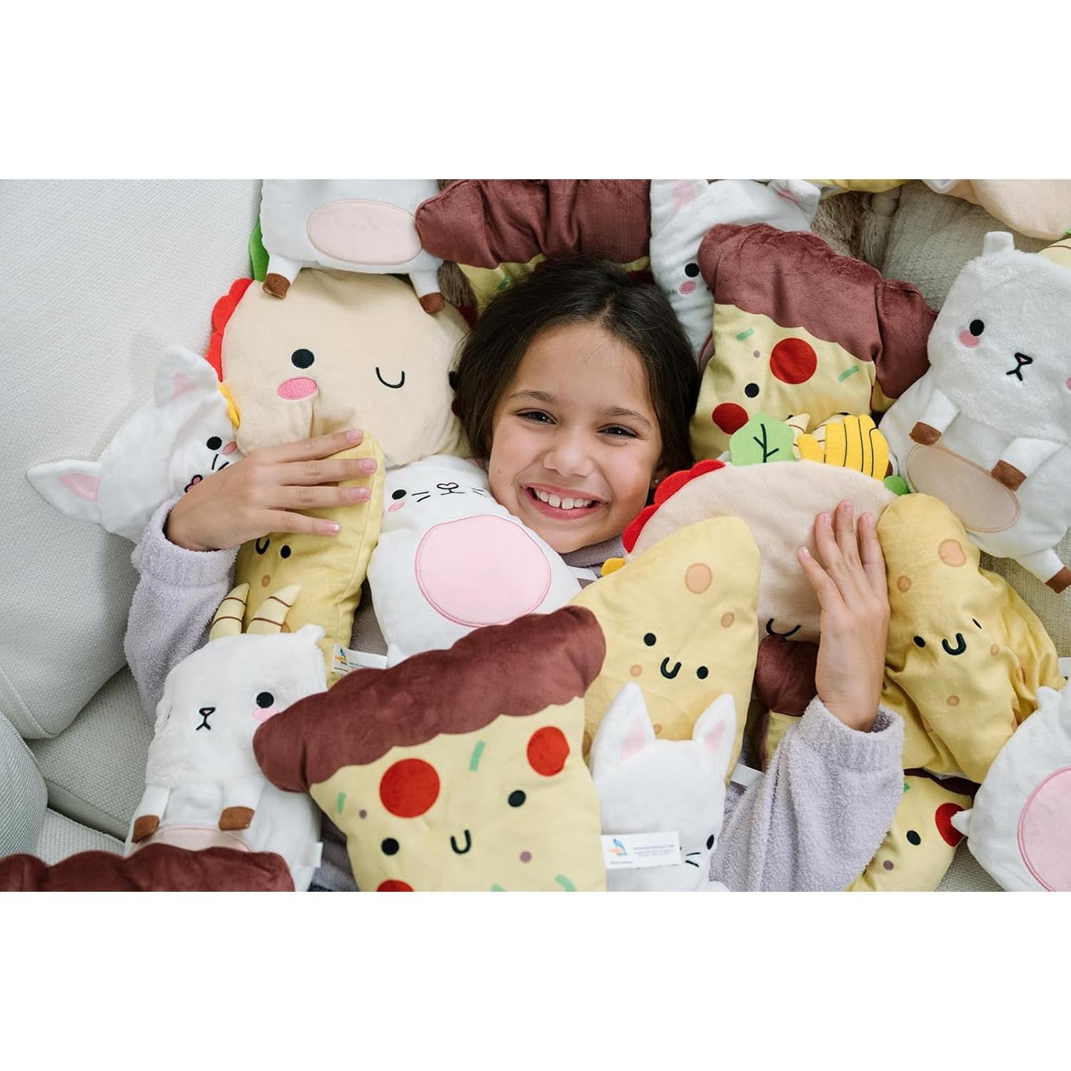 Mitones de Peluche Taco Gato Cabra Queso Pizza - 5 Piezas