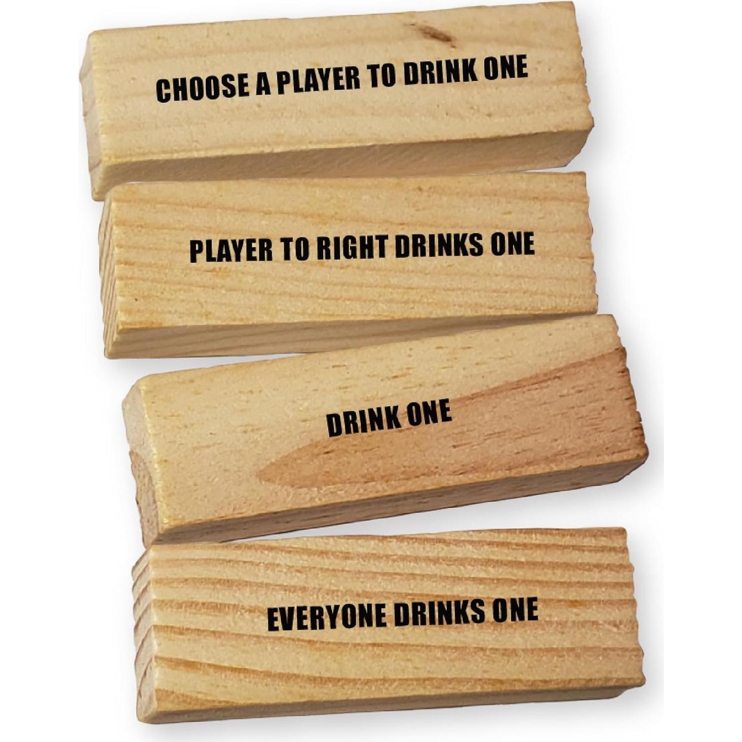 Juego de Torre Borracha ICUP - 60 Bloques + 4 Vasos