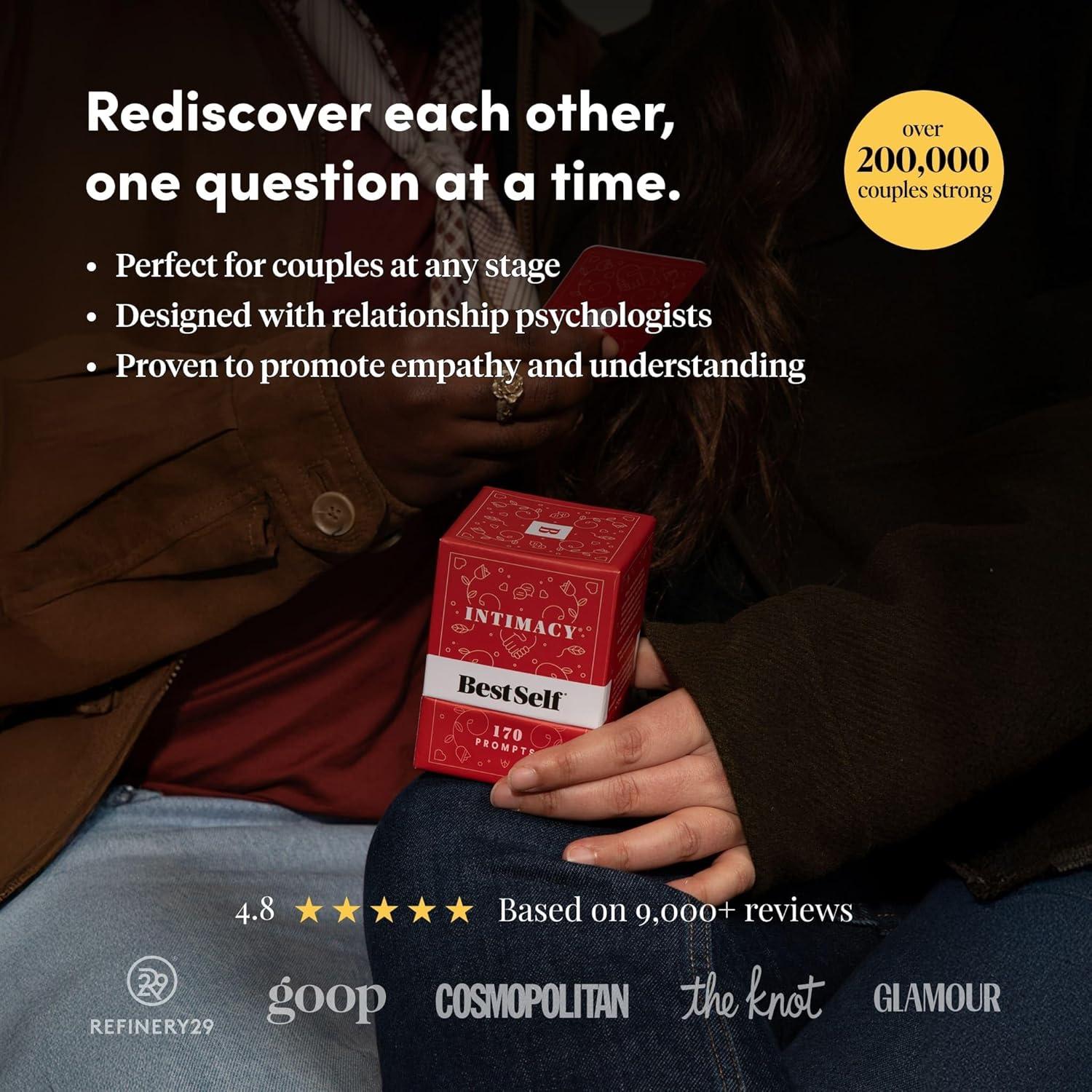 Juego de Cartas de Intimidad BestSelf - 170 Preguntas para Parejas