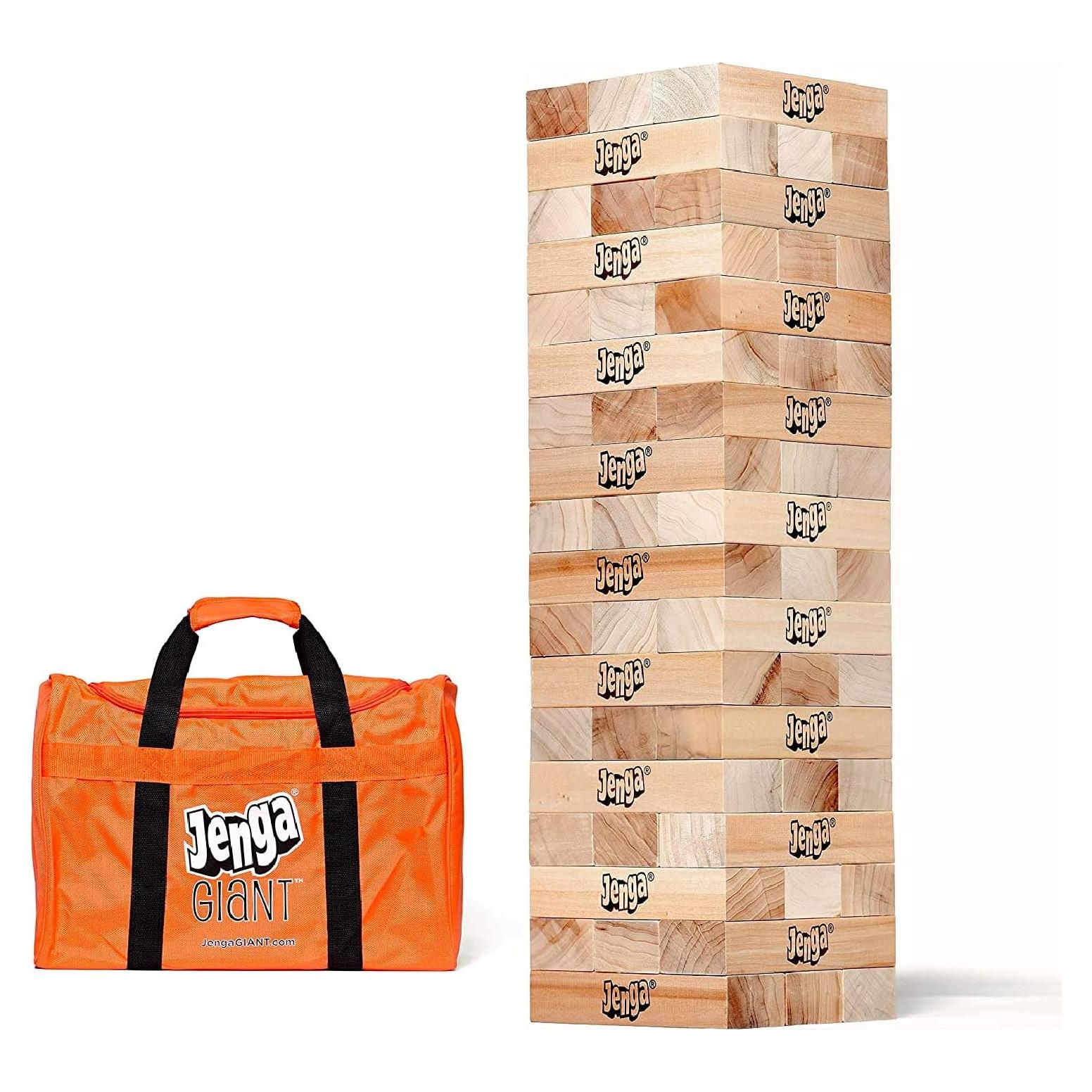 Jenga Gigante de Madera Dura - Juego Original - 54 Bloques
