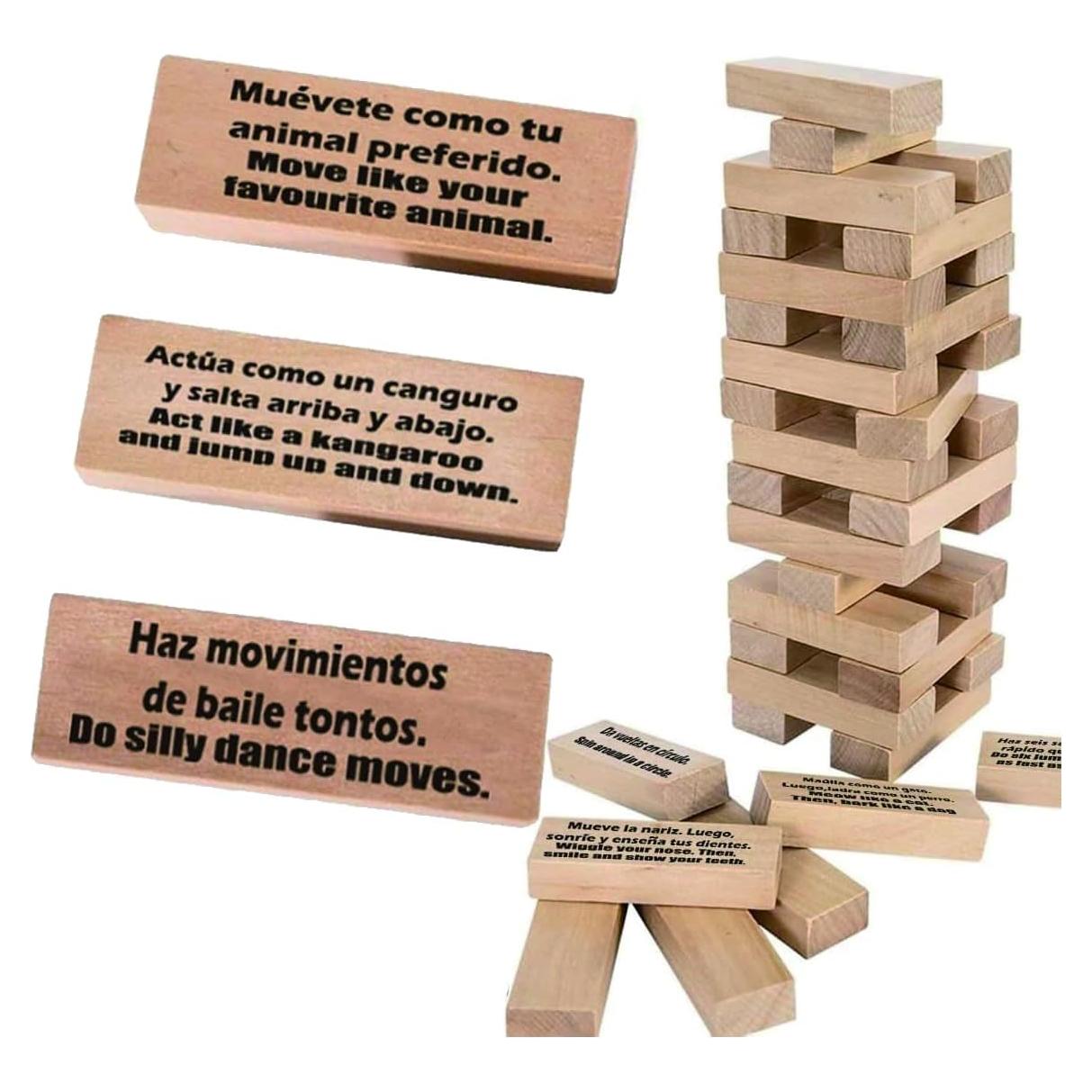 Juego de Torre Apilada Bilingüe Magictodoor 54 Bloques