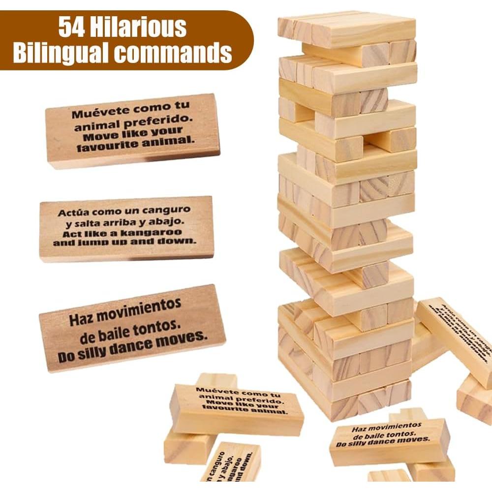 Juego de Torre Apilada Bilingüe Magictodoor 54 Bloques