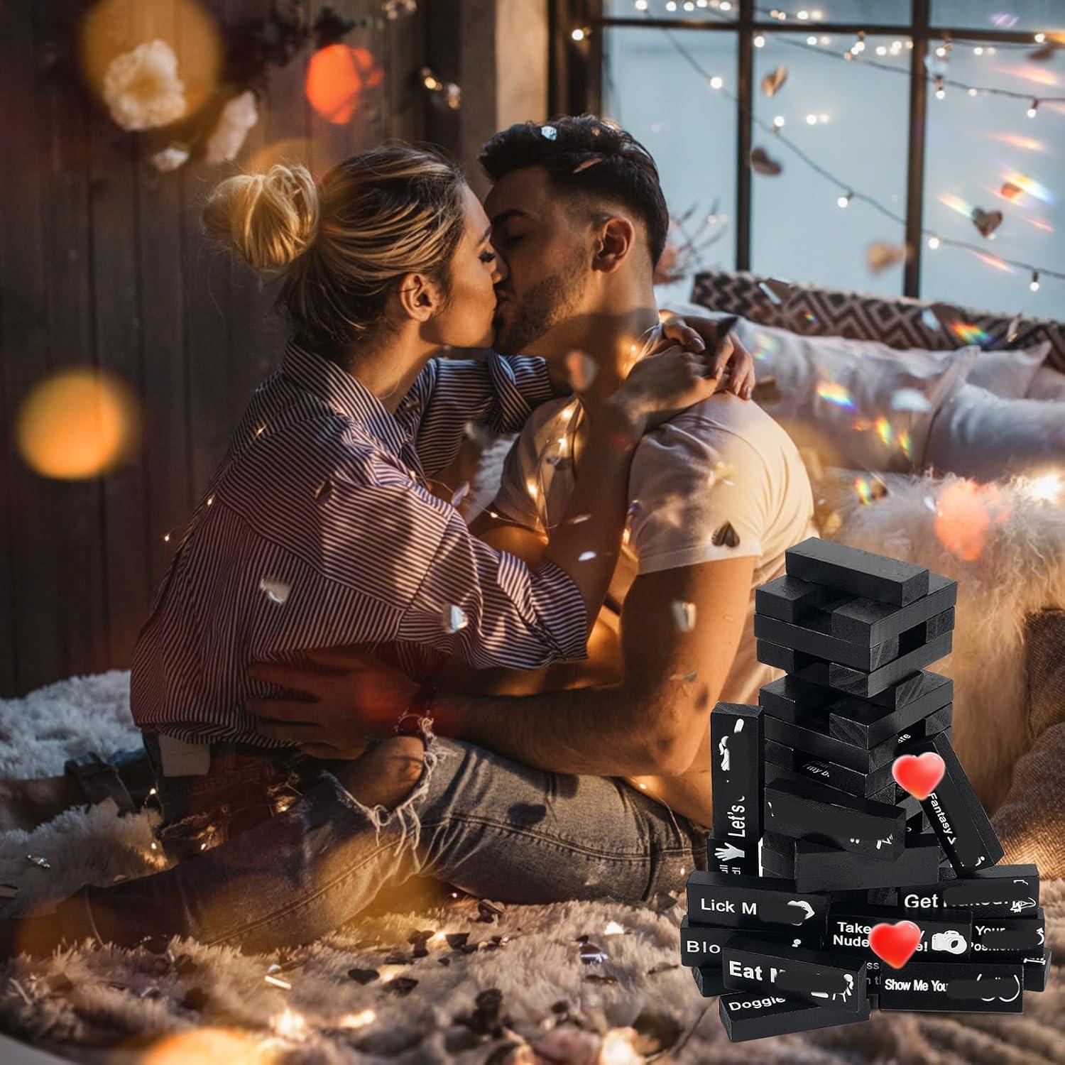 Juego de Torre de Caída para Adultos iuuoi - 48 Bloques de Madera