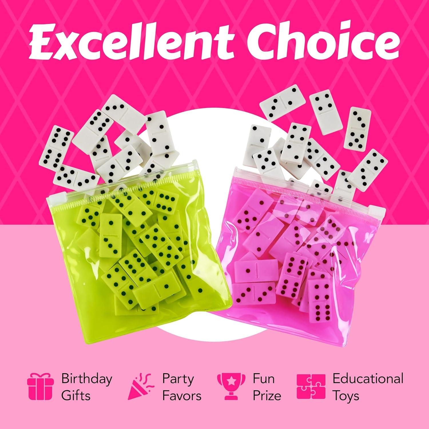 Juego de Dominós Neón Playbees - 28 Piezas en 4 Bolsas