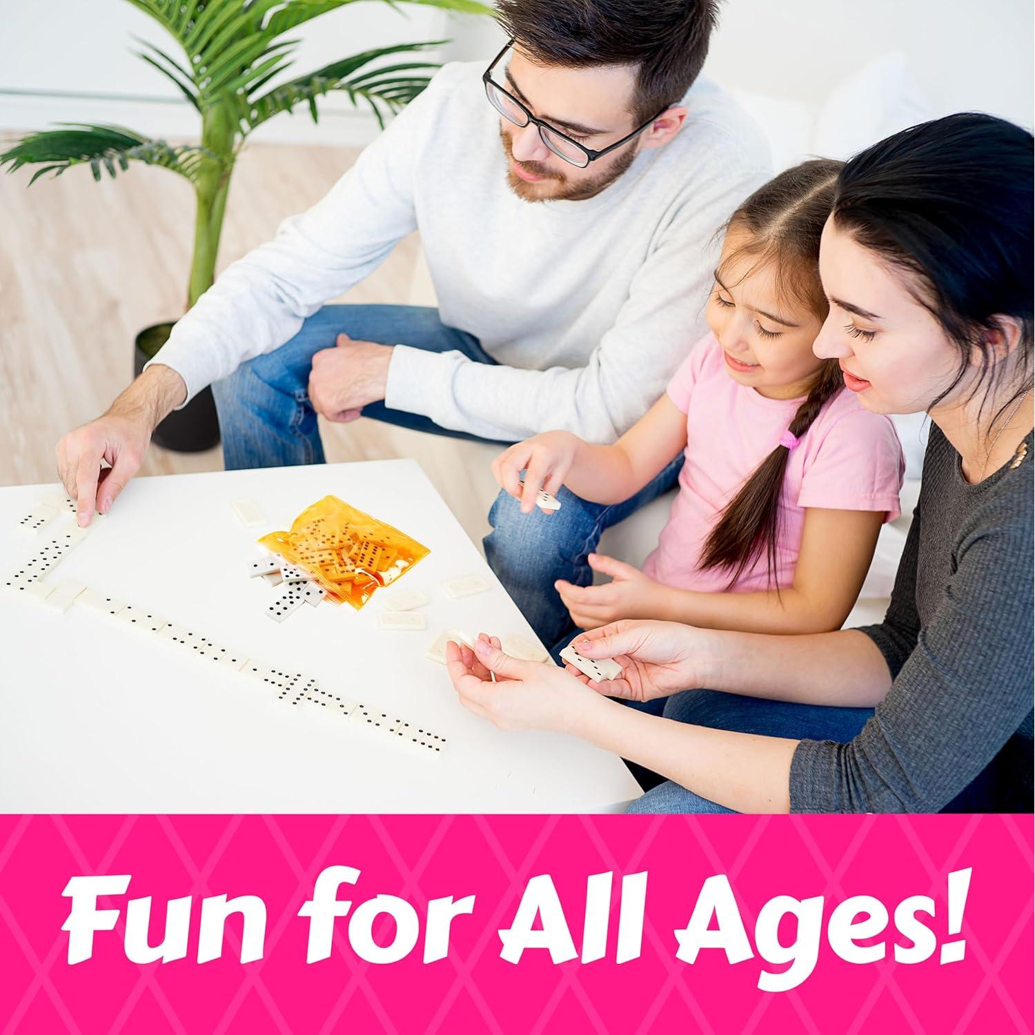 Juego de Dominós Neón Playbees - 28 Piezas en 4 Bolsas