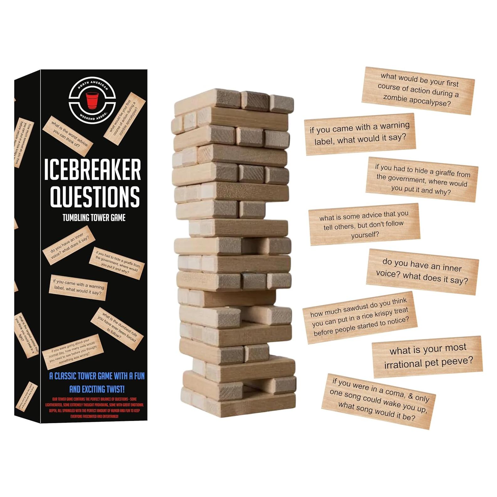 Juego de Torre Rompehielos - 54 Preguntas Divertidas - Familiar