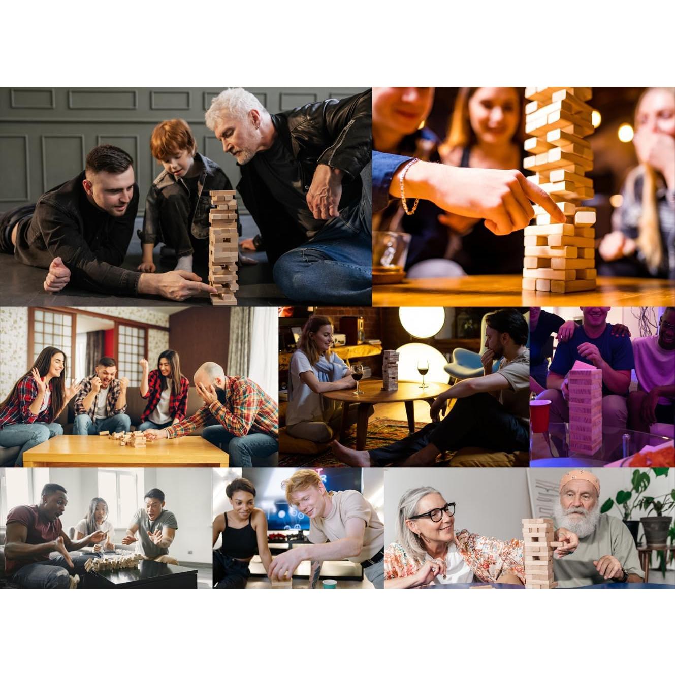 Juego de Torre Rompehielos - 54 Preguntas Divertidas - Familiar