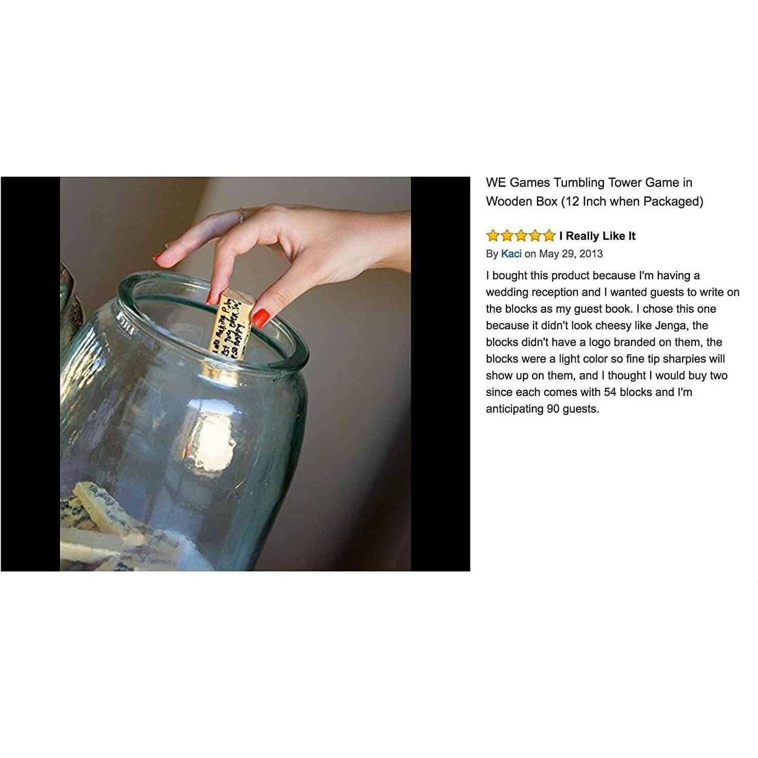 Libro de Invitados de Boda Personalizado WE Games 54 Bloques Madera