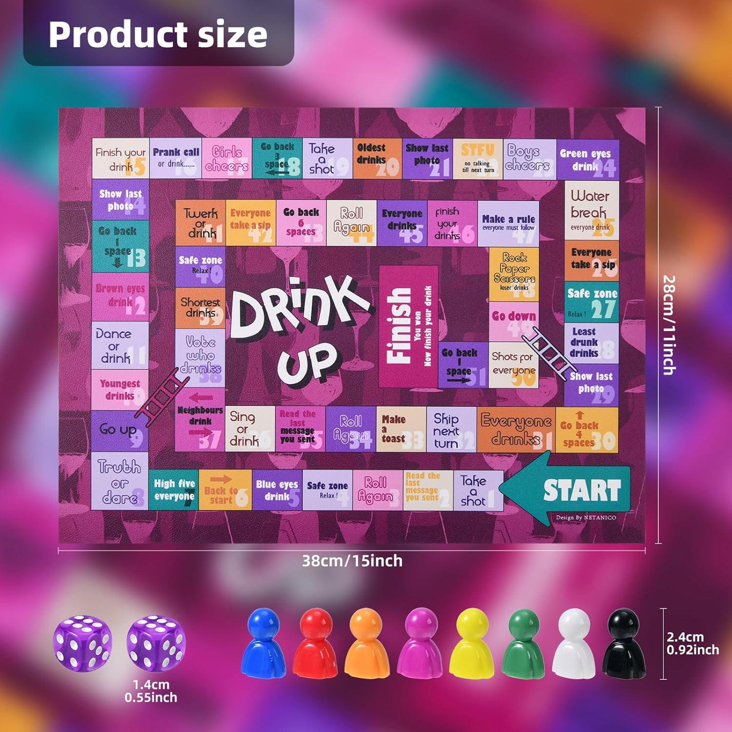 Juego de Bebida Interactivo de Cuero para Adultos - 2-8 Jugadores