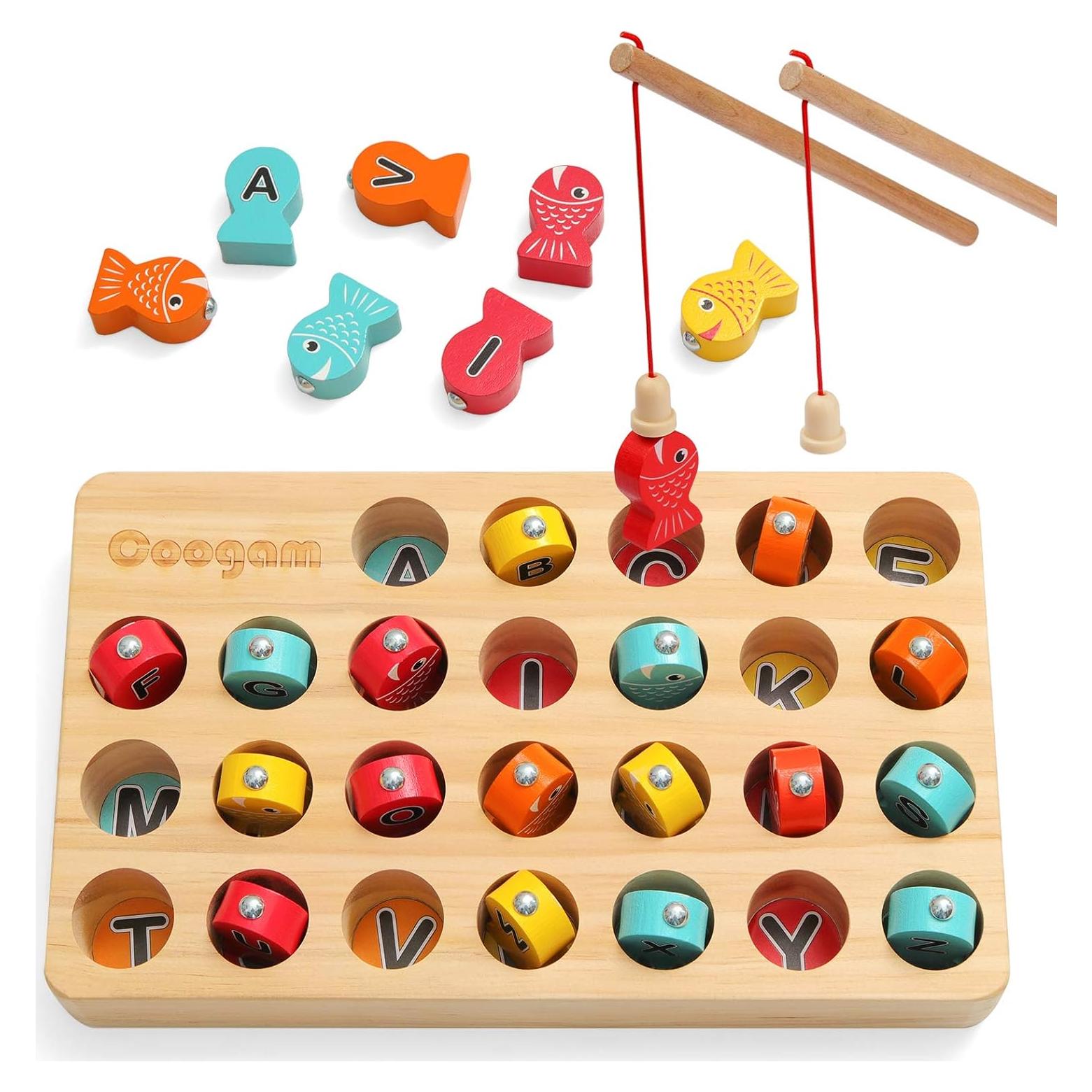 Juego de Pesca Magnético de Madera Coogam - Juguete Educativo