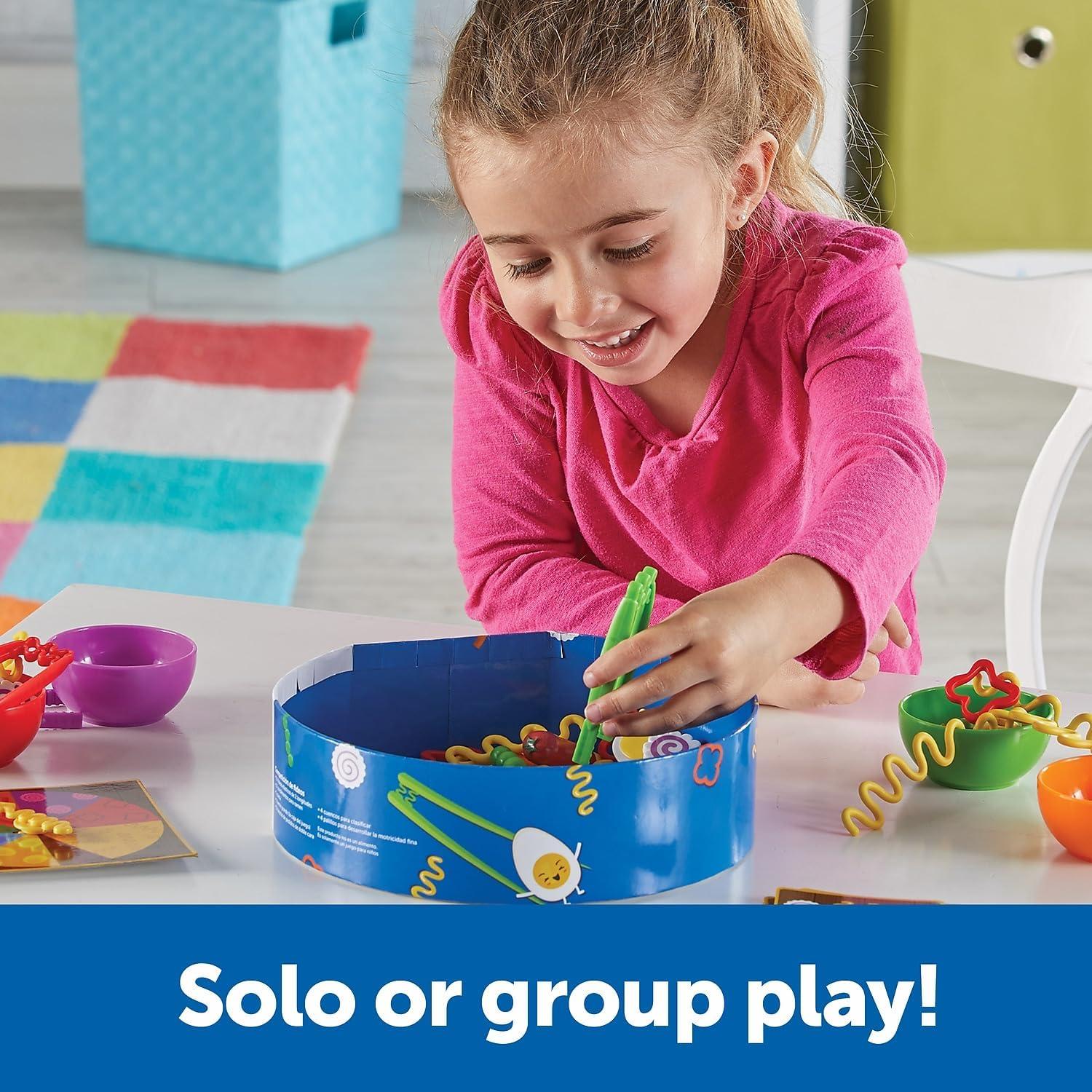 Juego de Habilidades Motoras Finas Learning Resources Noodle Knockout 67 Piezas