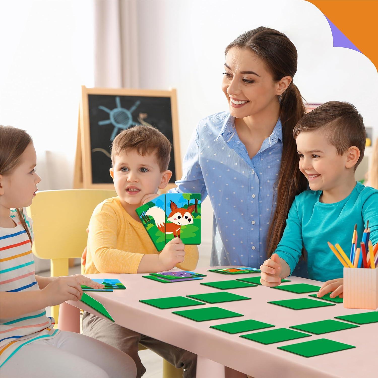 Juego de Memoria de Animales de la Selva SpriteGru - 28 Tarjetas