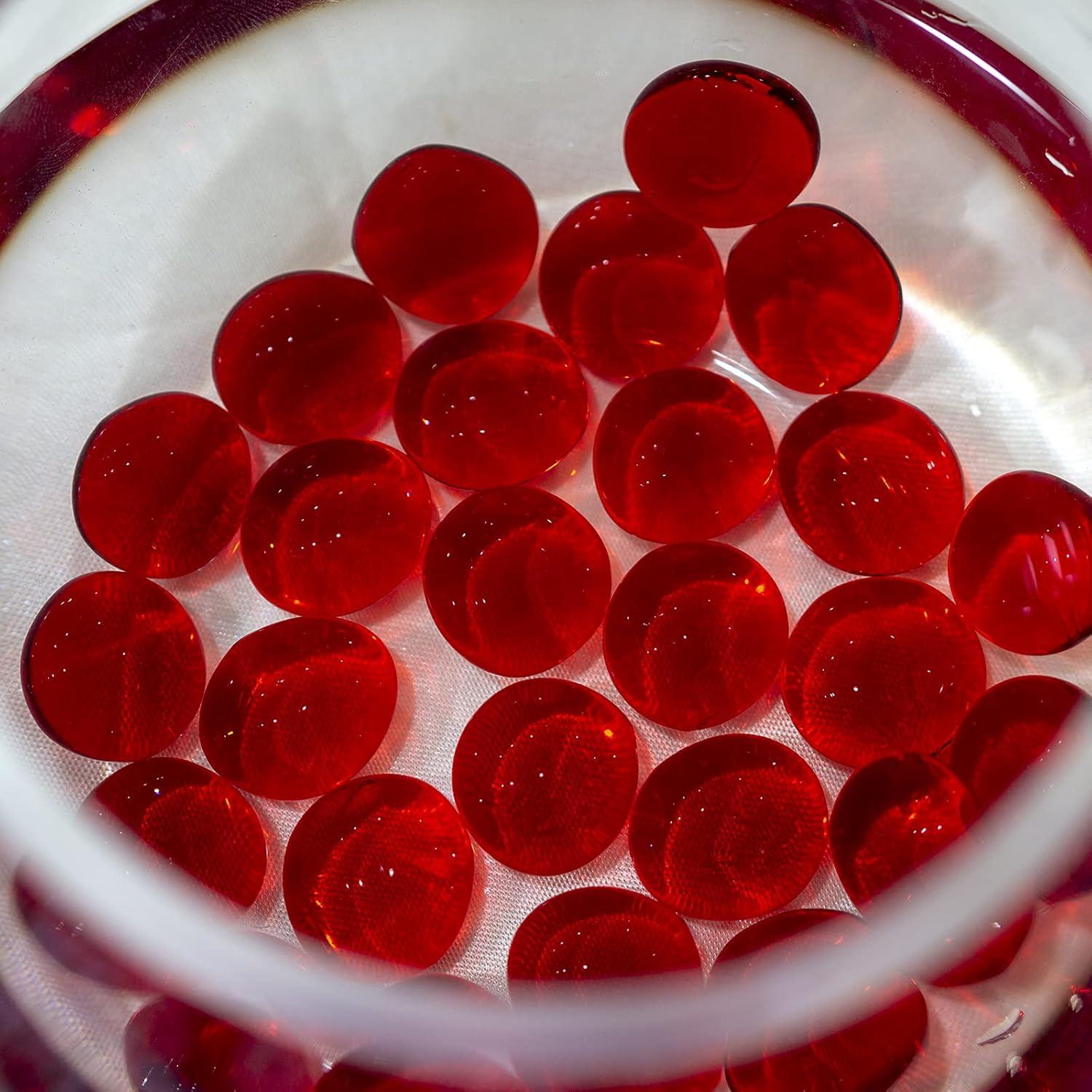 Gemitas de Vidrio Rojo HappyFiller 1.36 kg para Decoración