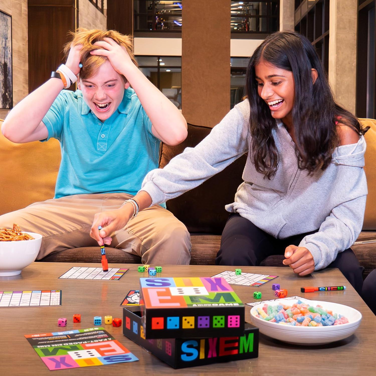 Juego de Dados SIXEM y Juego de Mesa Floats McGoats