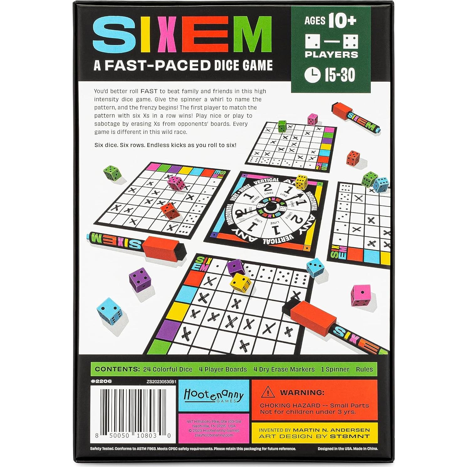 Juego de Dados SIXEM y Juego de Mesa Floats McGoats