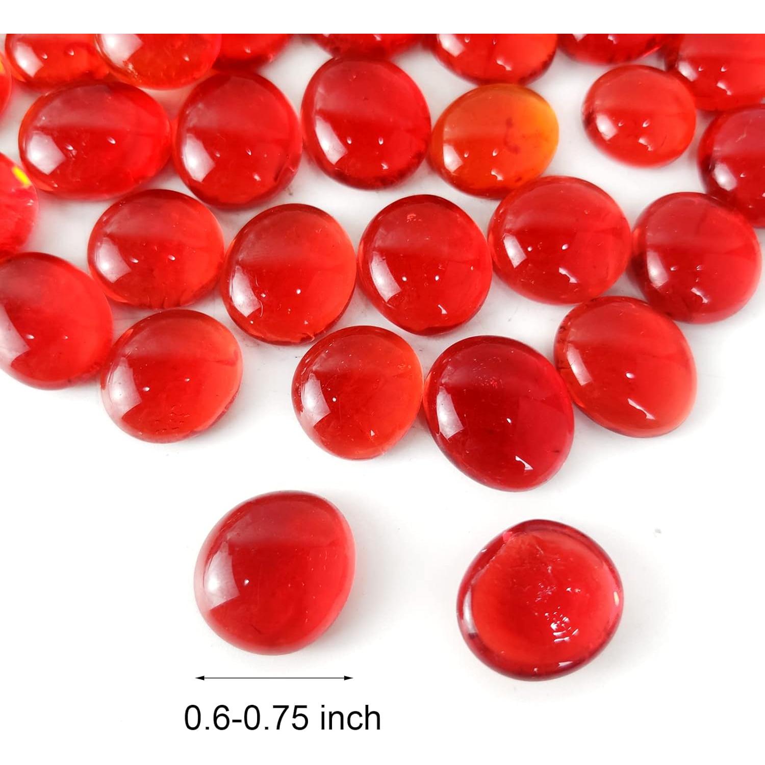 Canicas Planas Rojas HappyFiller 90 Piezas para Decoración