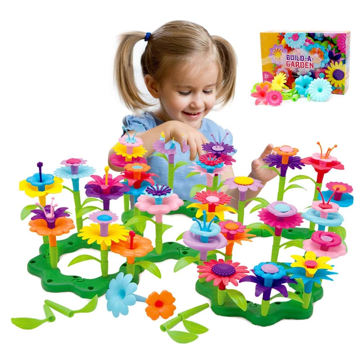 Juego de Construcción de Flores Byserten 98 Piezas para Niñas 3-6 Años