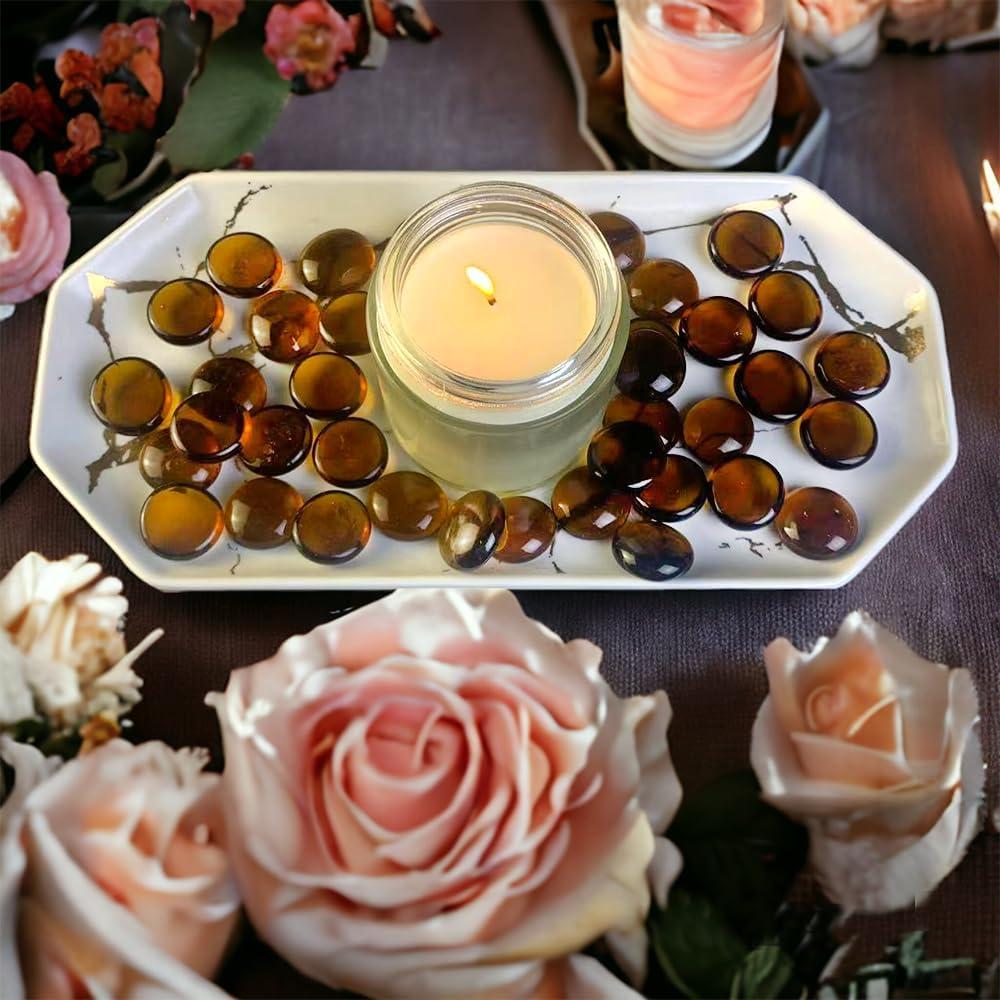 Canicas Planas HappyFiller Ámbar 0.46 kg para Decoración