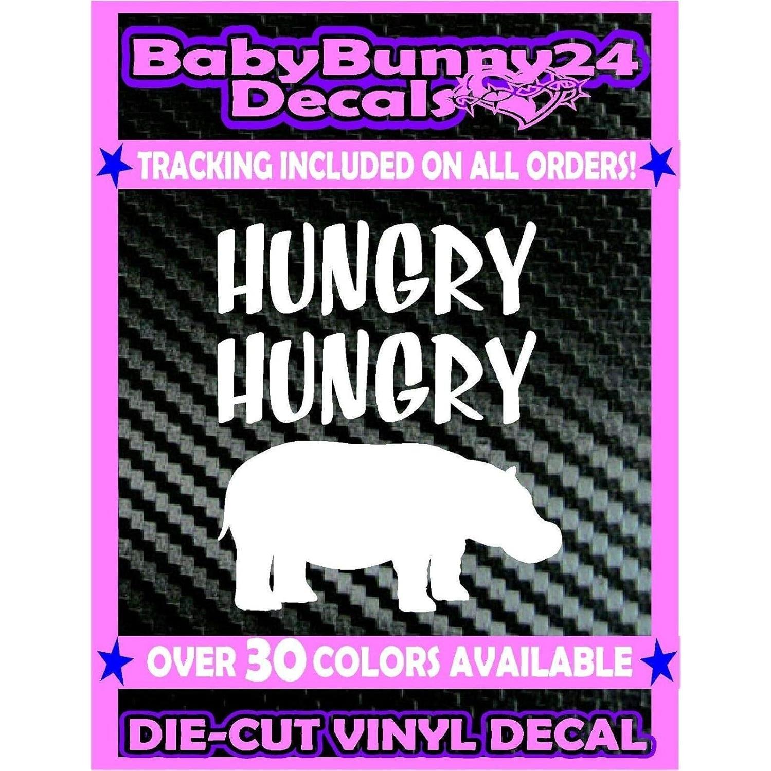 Calcomanía de Vinilo Hipopótamo Divertido 13.2x15.2 cm