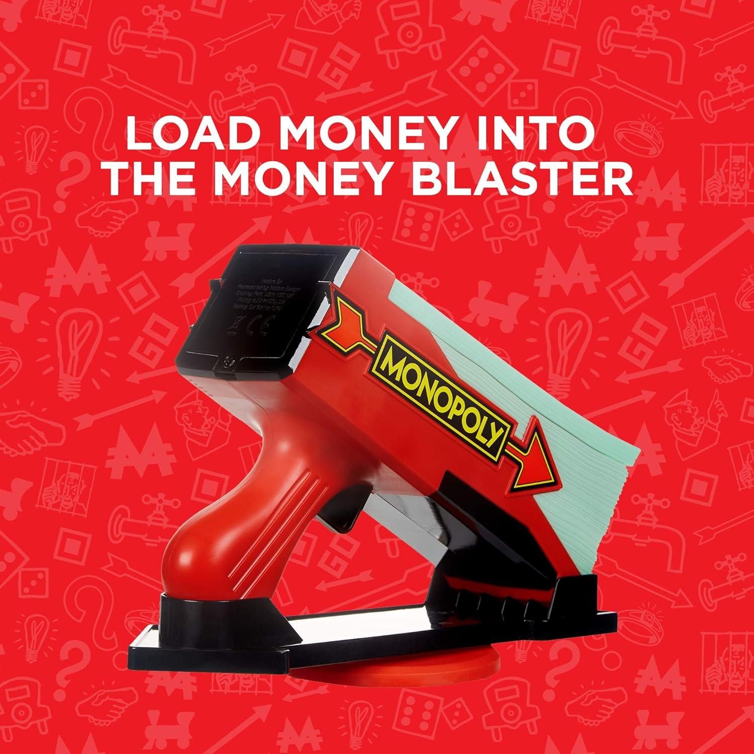 Juego de Monopoly Cash Grab Hasbro - Lanzador de Dinero