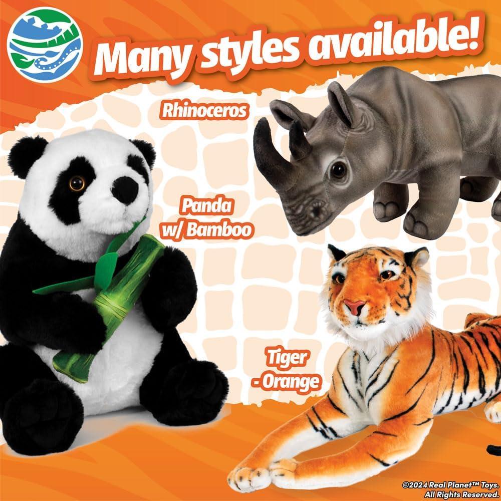 Hipopótamo de Peluche Real Planet 45 cm Suave y Realista