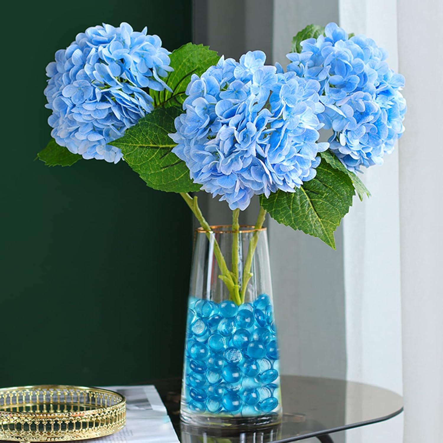 Piedras de Vidrio Azules HappyFiller 1 kg para Decoración