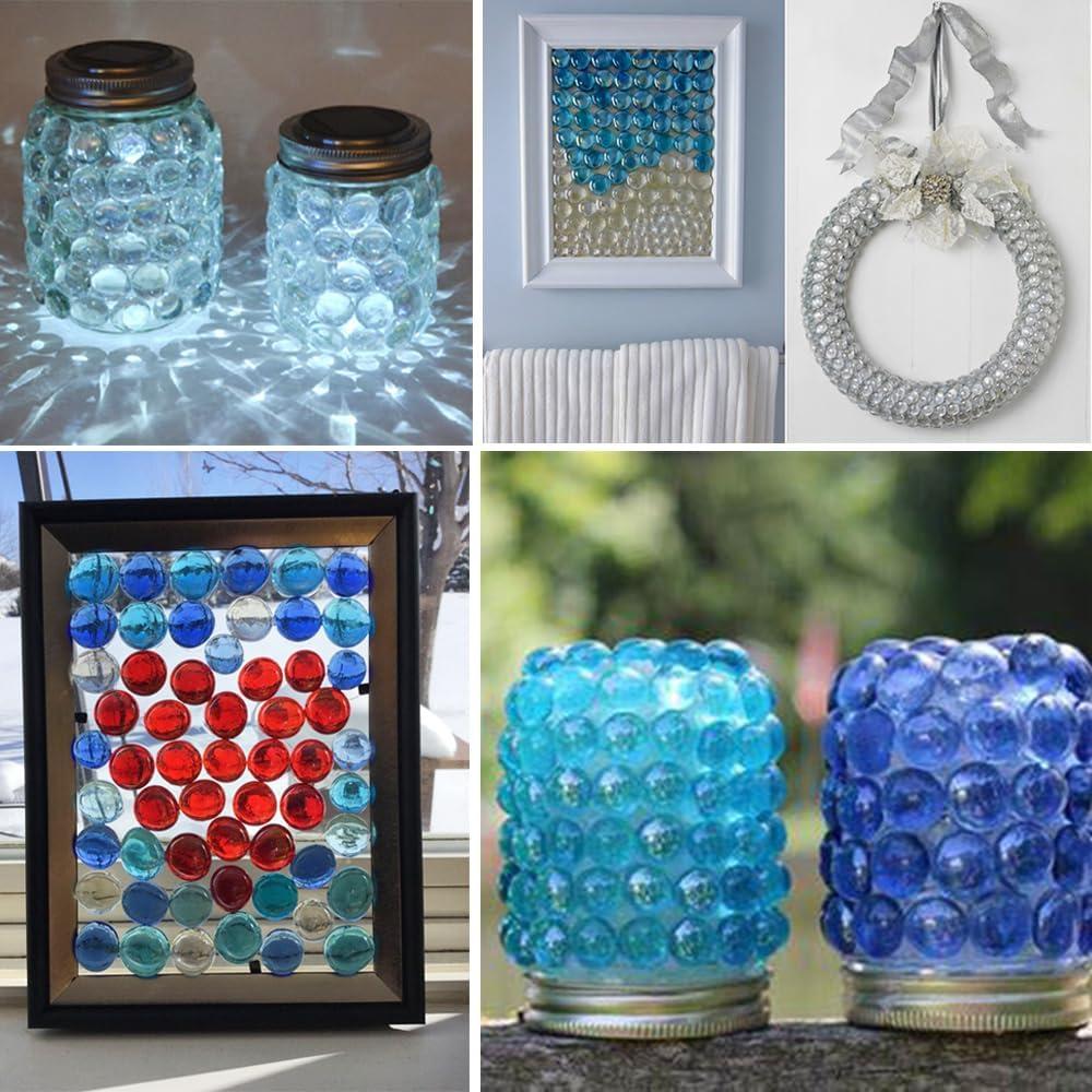 Piedras de Vidrio Azules HappyFiller 1 kg para Decoración