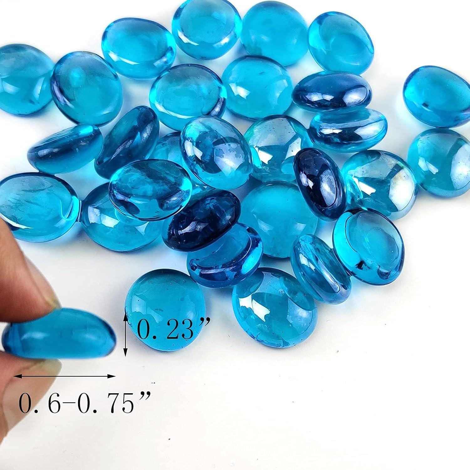 Piedras de Vidrio Azules HappyFiller 1 kg para Decoración