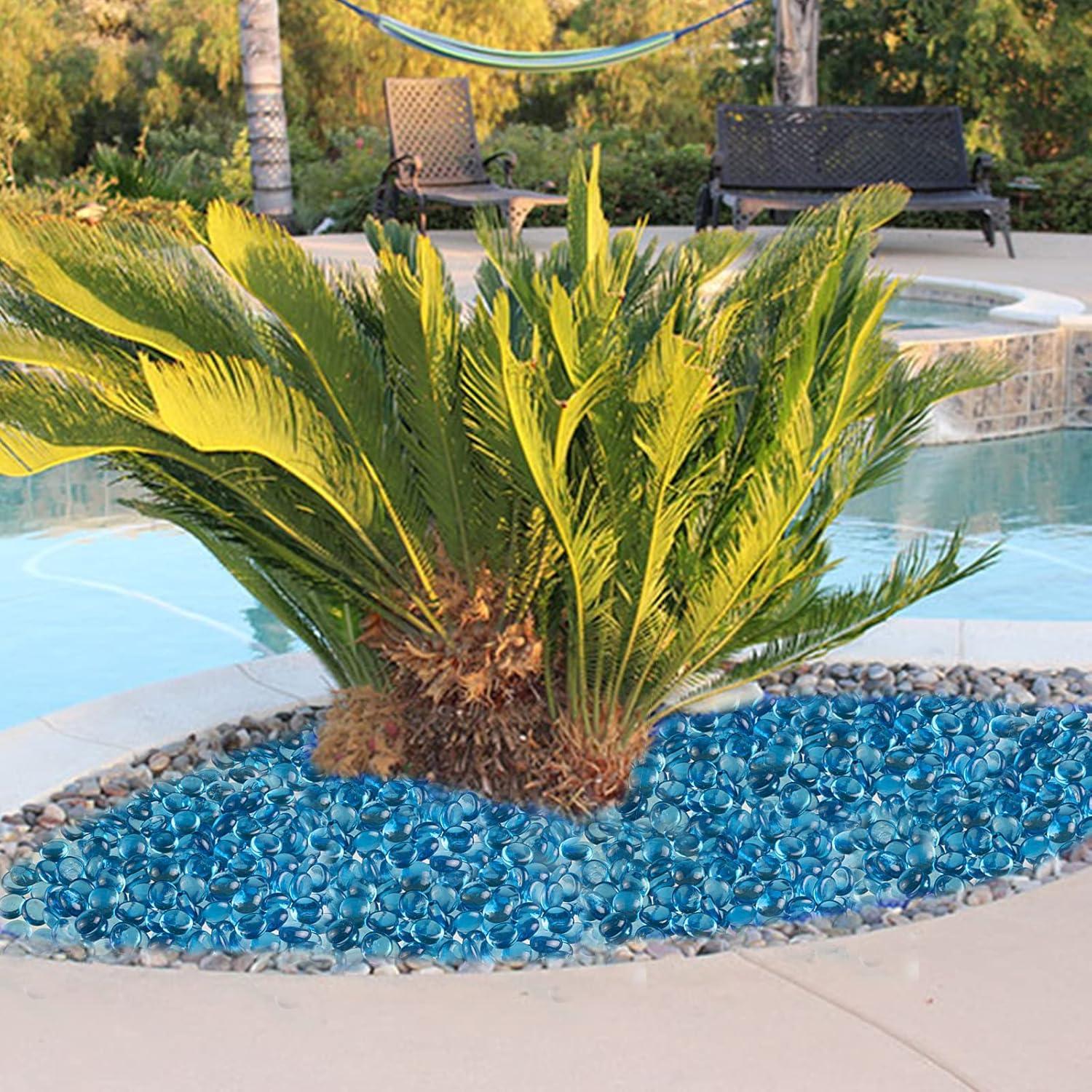 Piedras de Vidrio Azules HappyFiller 1 kg para Decoración