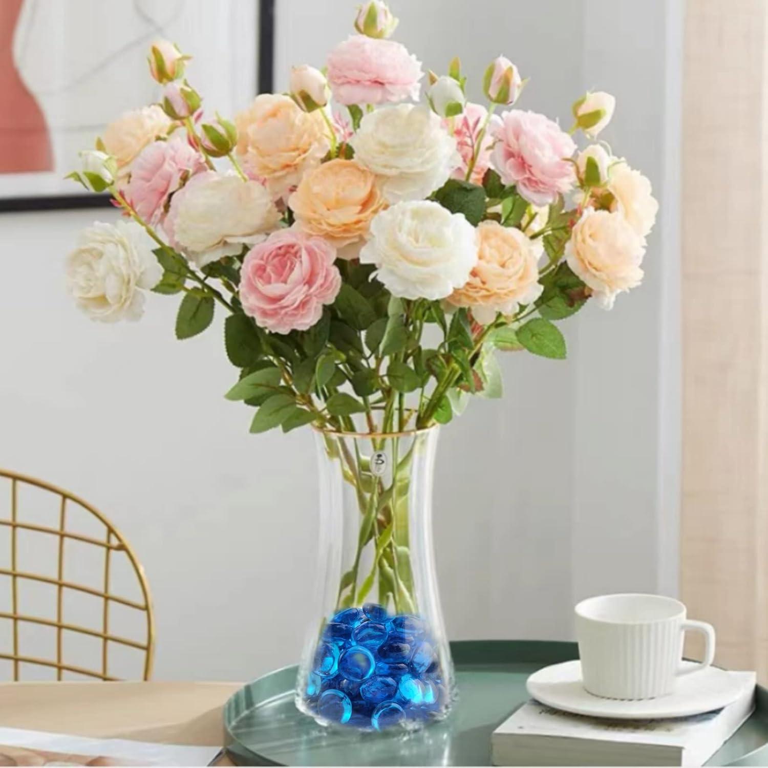 Piedras de Vidrio Azules HappyFiller 1 kg para Decoración