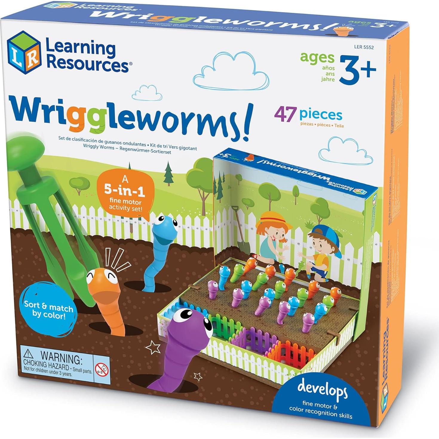 Conjunto de Actividades Wriggleworms! - Motricidad Fina 47 Piezas