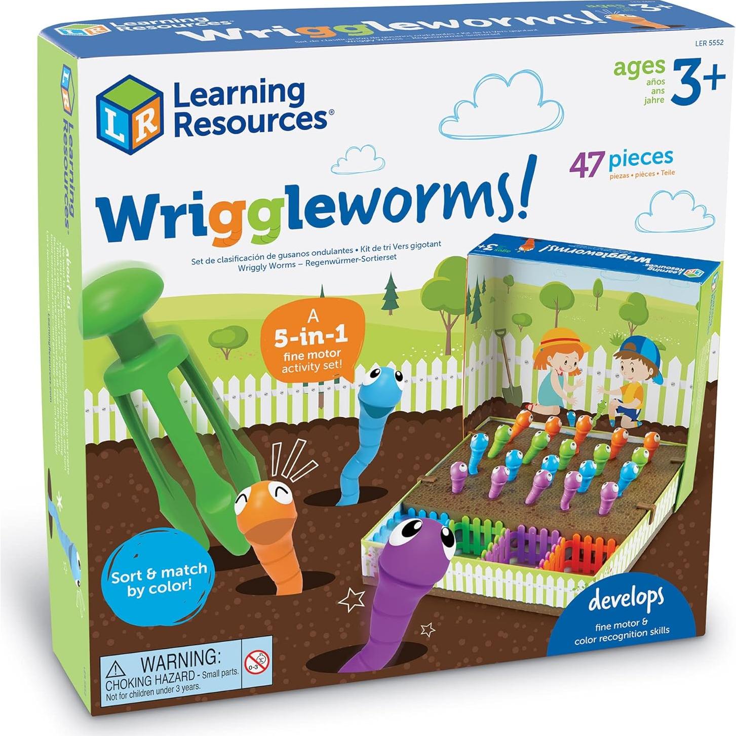 Conjunto de Actividades Wriggleworms! - Motricidad Fina 47 Piezas