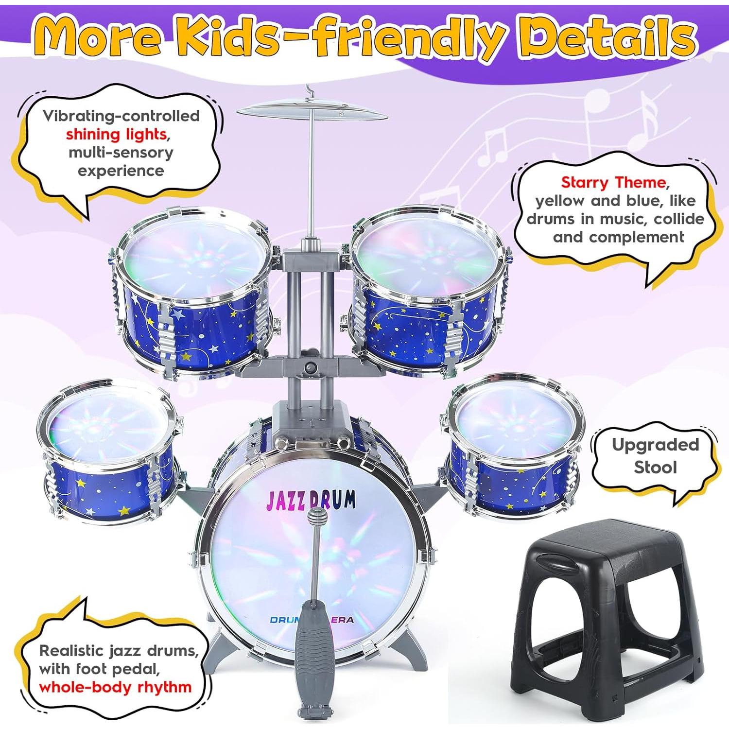 Juego de Batería Musical para Niños LinseyFun 2-5 Años