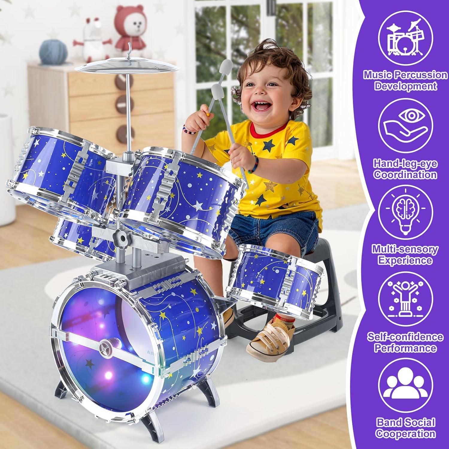 Juego de Batería Musical para Niños LinseyFun 2-5 Años
