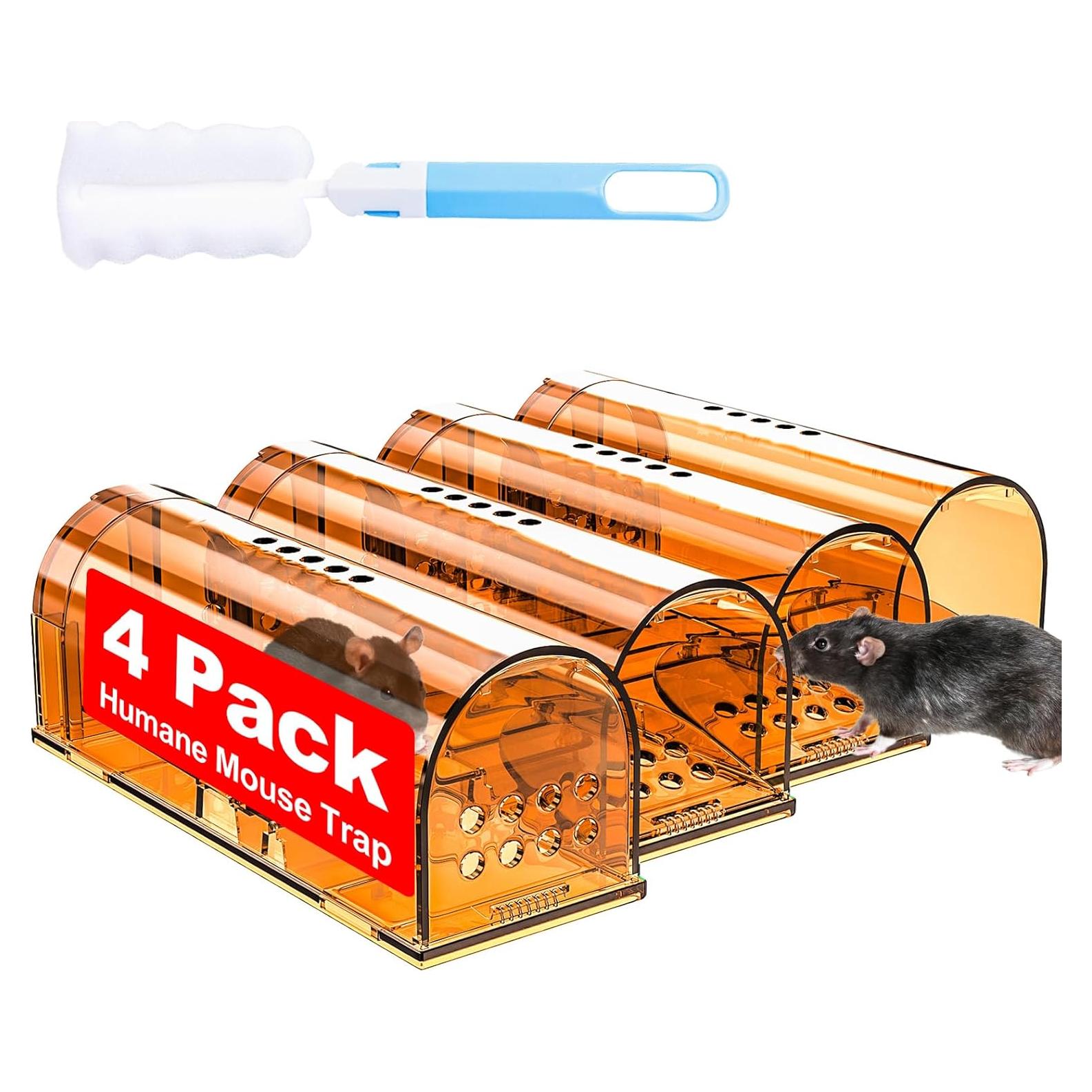 Trampas humanas para ratones Wanqueen - Paquete de 4 unidades