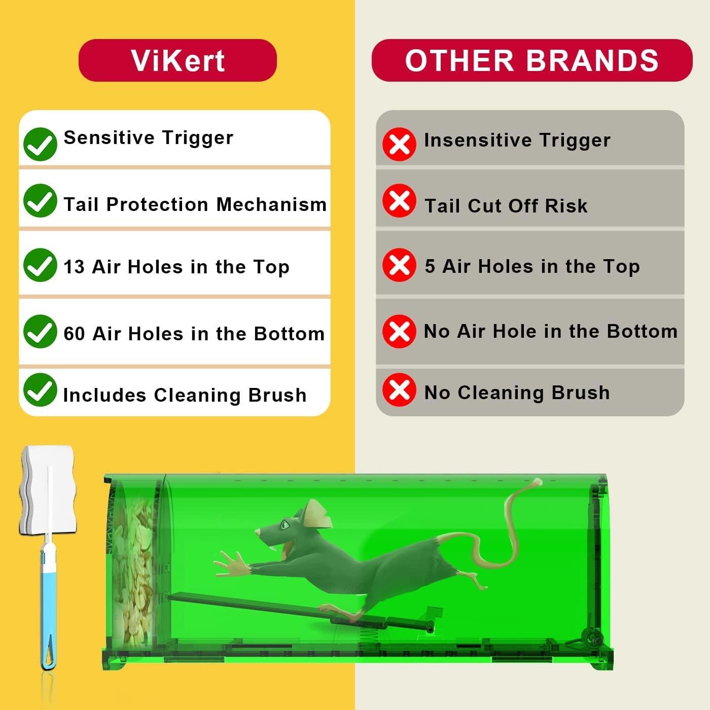 Trampas humanas para ratones ViKert - Paquete de 4 unidades