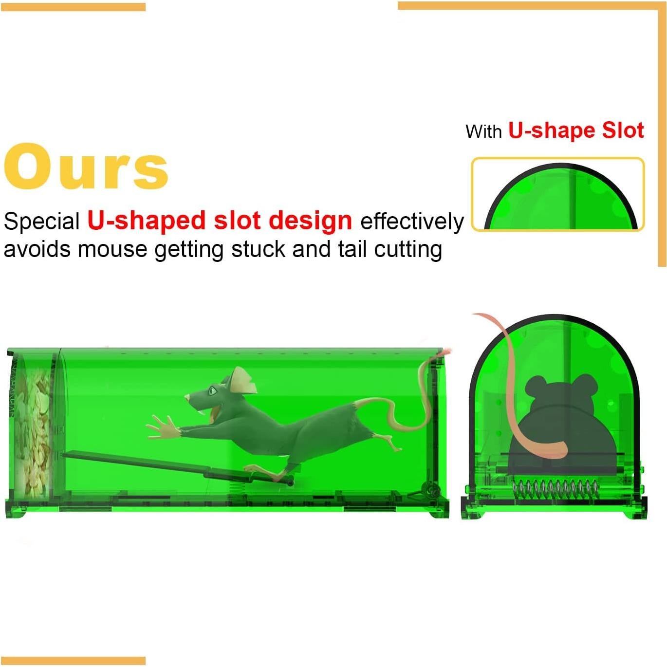 Trampas humanas para ratones ViKert - Paquete de 4 unidades