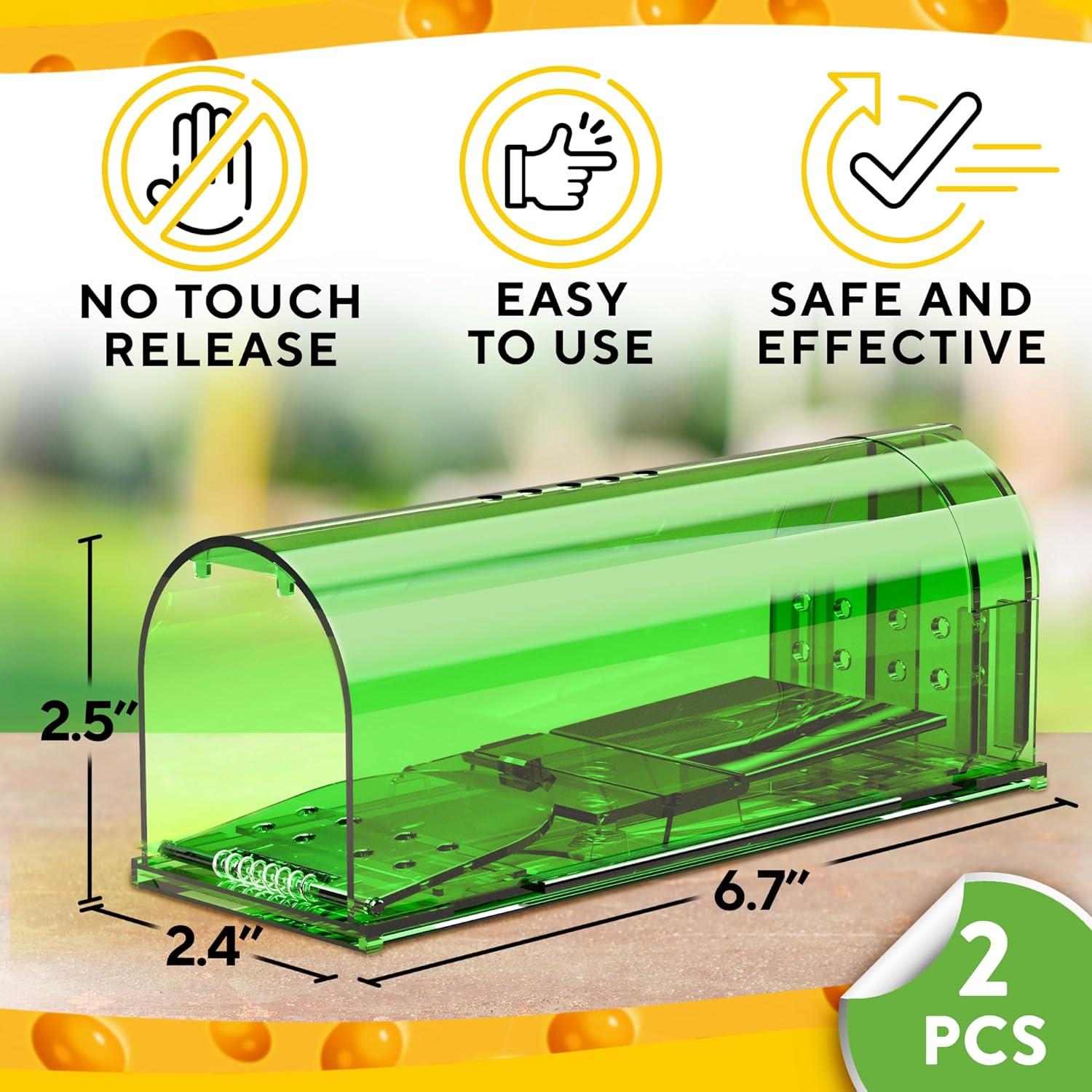 Trampas Humanas para Ratones GEROSSI - Paquete de 2, Seguras