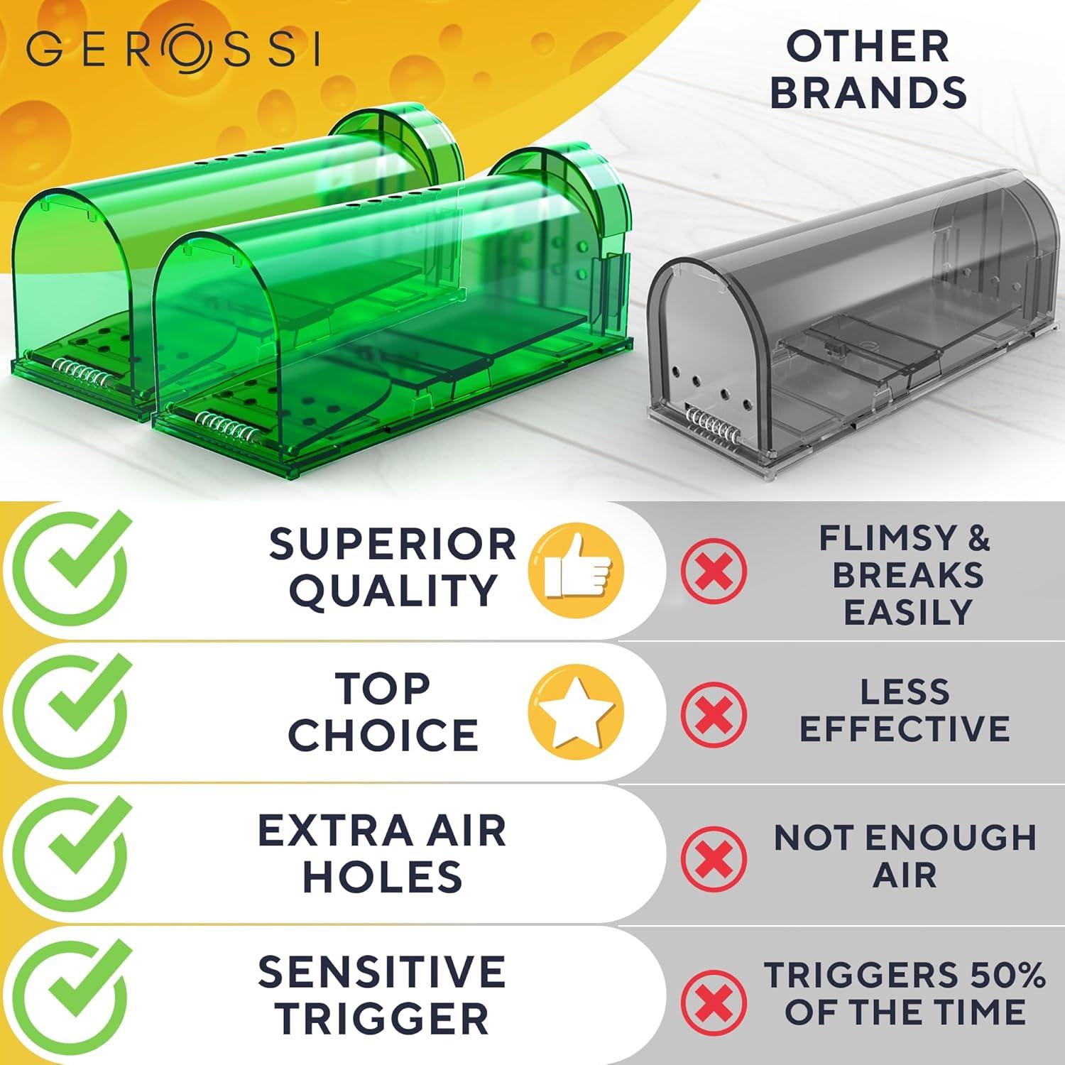 Trampas Humanas para Ratones GEROSSI - Paquete de 2, Seguras