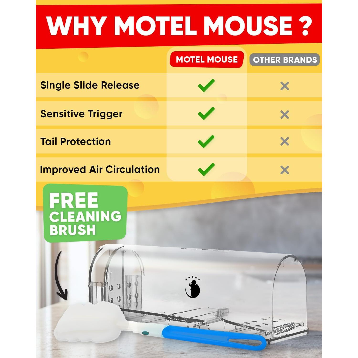 Trampas Humanas para Ratones Motel Mouse - Paquete de 4