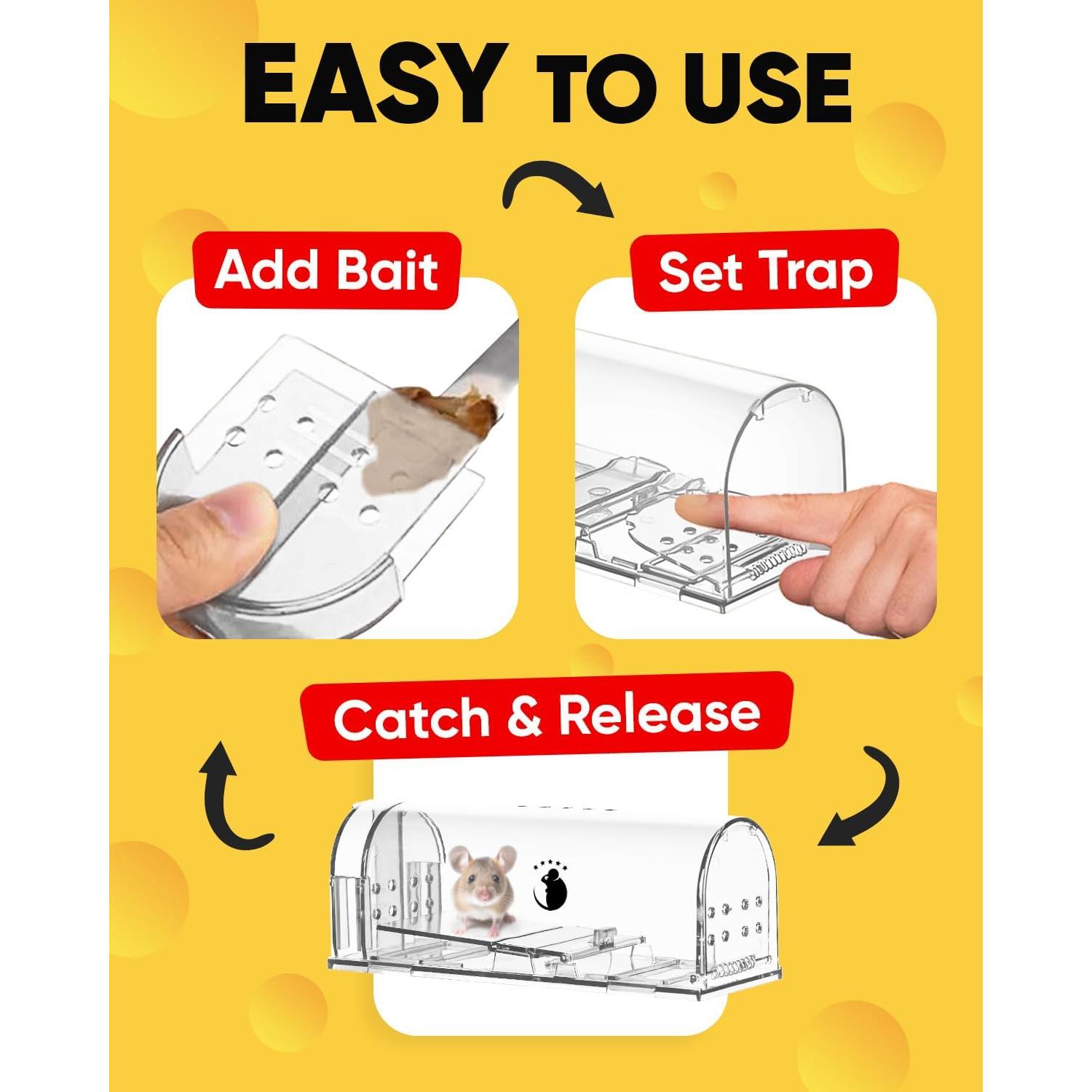 Trampas Humanas para Ratones Motel Mouse - Paquete de 4