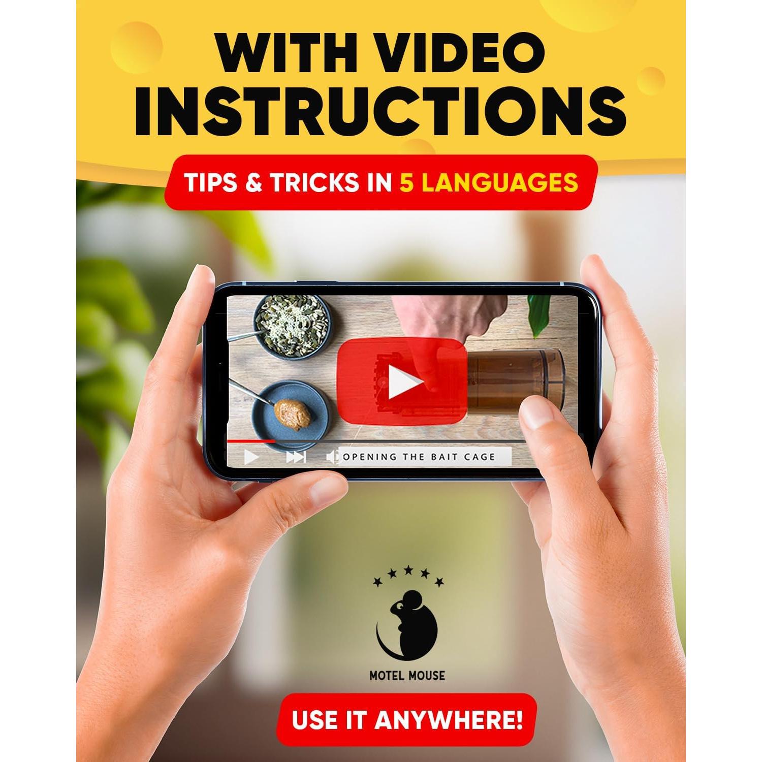 Trampas Humanas para Ratones Motel Mouse - Paquete de 4