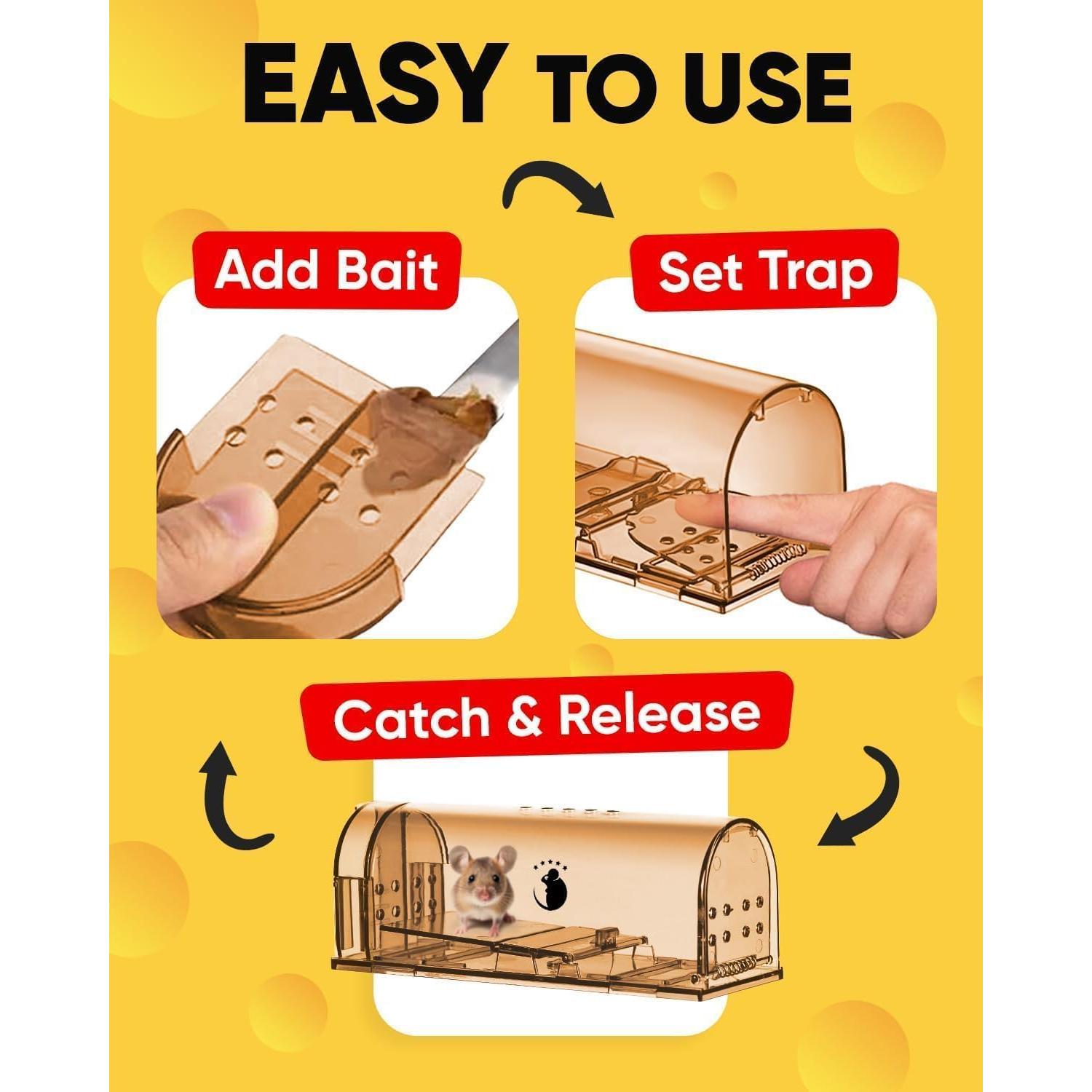 Trampa Humana para Ratones CTB Dealz - Paquete de 4 Segura