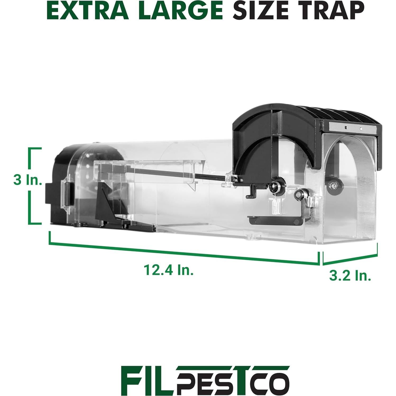 Juego de 4 trampas humanas Filpestco para ratones y ratas